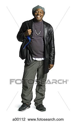 Stock Image - Portrait of a mature Black man smiling. Fotosearch
