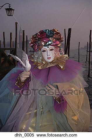 Stock Photography - Portrait of a person in a masquerade costume. Fotosearch