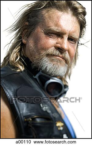 Portrait of a rugged biker dude smiling View Large Photo Image Stock Image - Portrait of a rugged biker dude smiling. Fotosearch