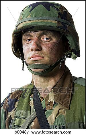Portrait of a soldier in military uniform View Large Photo Image Stock Photo - Portrait of a soldier in military uniform. Fotosearch