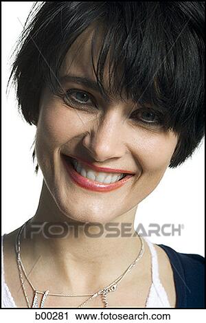 Portrait of a woman smiling View Large Photo Image Stock Image - Portrait of a woman smiling. Fotosearch