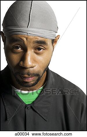 Picture - Portrait of a young African-American man. Fotosearch