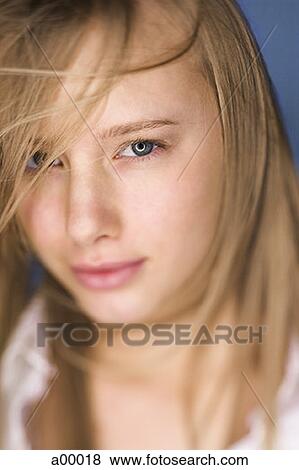 Portrait of a young Caucasian woman View Large Photo Image Stock Photo - Portrait of a young Caucasian woman. Fotosearch