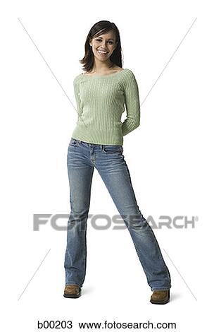 Portrait of a young woman smiling View Large Photo Image Stock Image - Portrait of a young woman smiling. Fotosearch