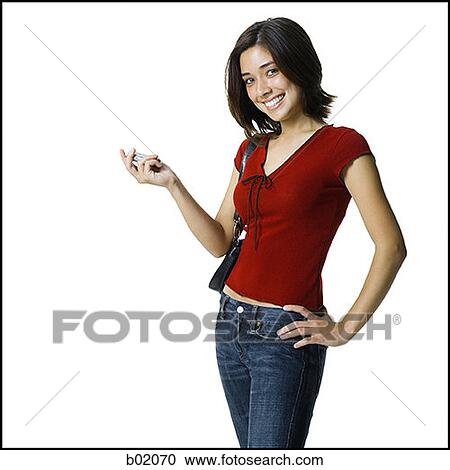Portrait of a young woman smiling View Large Photo Image Stock Image - Portrait of a young woman smiling. Fotosearch