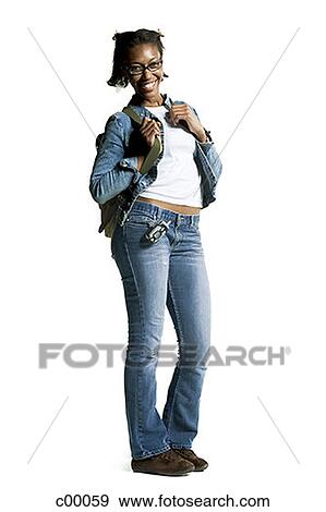 Portrait of a young woman smiling View Large Photo Image Stock Photo - Portrait of a young woman smiling. Fotosearch