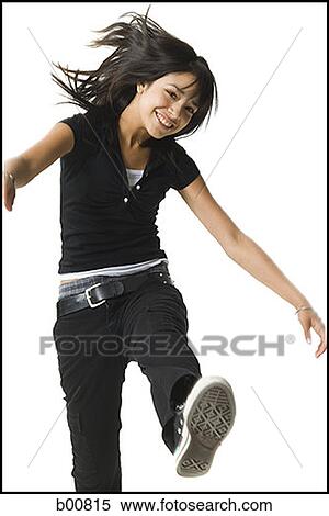 Stock Photography - Portrait of a young woman smiling. Fotosearch