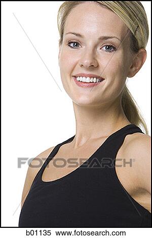 Portrait of a young woman smiling View Large Photo Image Stock Photography - Portrait of a young woman smiling. Fotosearch