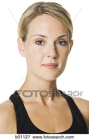 Portrait of a young woman View Large Photo Image Stock Photo - Portrait of a young woman. Fotosearch