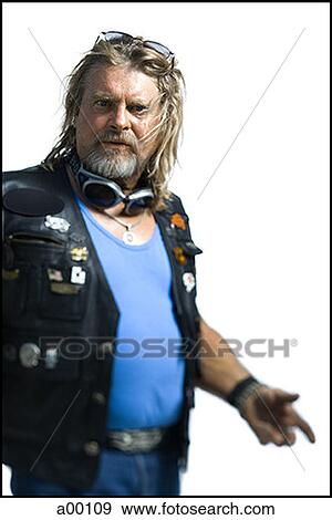 Portrait of an angry biker dude View Large Photo Image Stock Photo - Portrait of an angry biker dude. Fotosearch