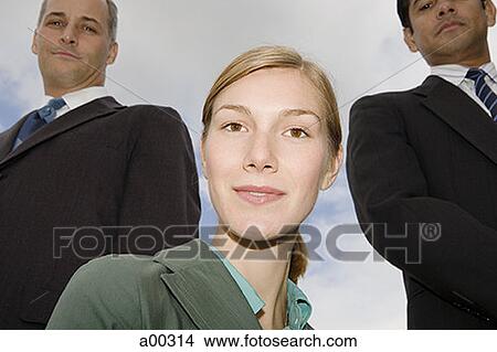 Picture - Portrait of three business executives. Fotosearch