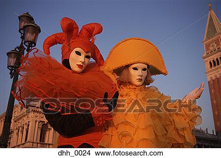 Portrait of two people in masquerade costumes View Large Photo Image Picture - Portrait of two people in masquerade costumes. Fotosearch