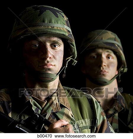 Portrait of two soldiers in military uniforms View Large Photo Image Stock Image - Portrait of two soldiers in military uniforms. Fotosearch