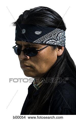 Profile of a mature man wearing a bandana View Large Photo Image Picture - Profile of a mature man wearing a bandana. Fotosearch