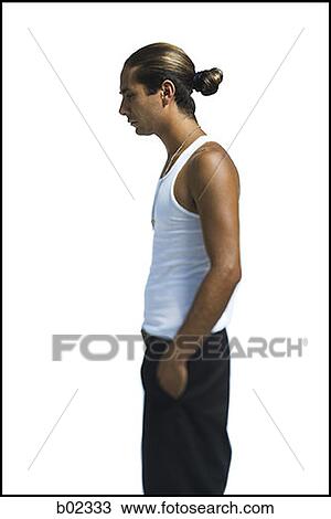 Profile of a young man standing View Large Photo Image Stock Image - Profile of a young man standing. Fotosearch