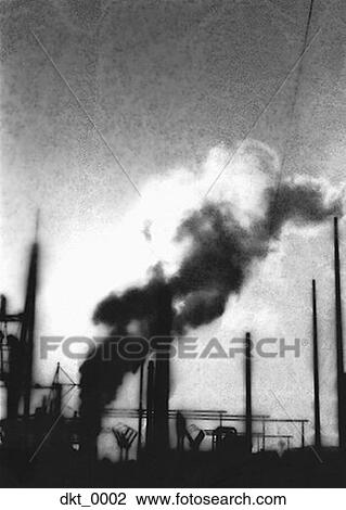 Smoke rising from chimneys at a factory View Large Photo Image Stock Image - Smoke rising from chimneys at a factory. Fotosearch