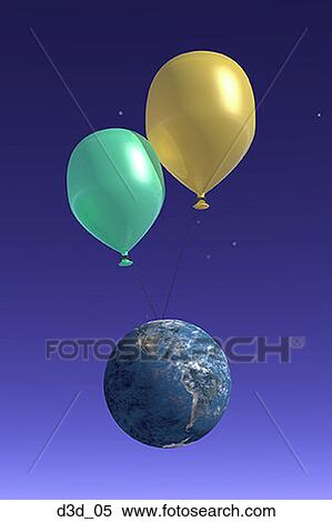 Two giant balloons floating over the earth View Large Photo Image Stock Photography - Two giant balloons floating over the earth. Fotosearch