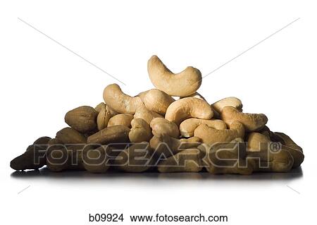 Picture - A pile of cashew nuts. Fotosearch