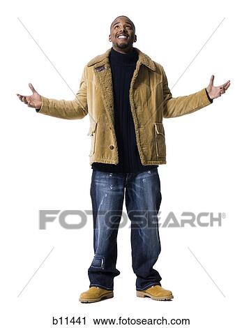 African American with outstretched arms View Large Photo Image Stock Image - African American with outstretched arms. Fotosearch