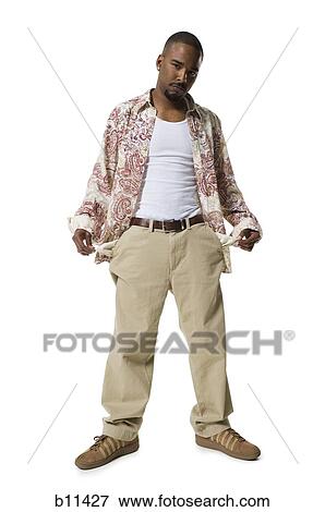 African American with pant pockets turned out View Large Photo Image Stock Photo - African American with pant pockets turned out. Fotosearch