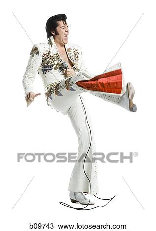 An Elvis impersonator dancing View Large Photo Image Stock Image - An Elvis impersonator dancing. Fotosearch