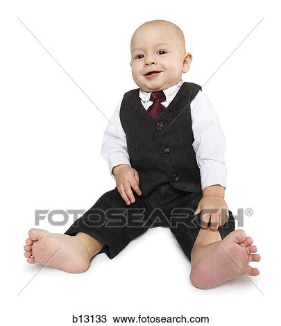 Baby boy in business suit sitting View Large Photo Image Stock Image - Baby boy in business suit sitting. Fotosearch