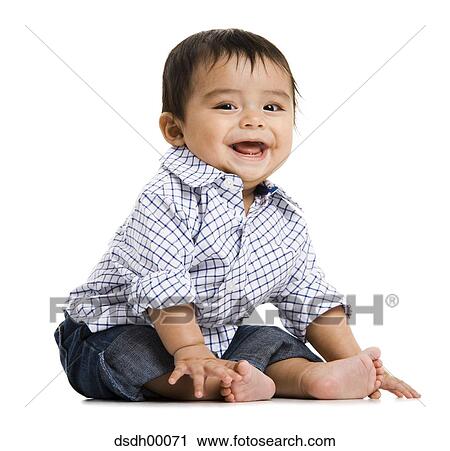 Baby Boy sitting and smiling View Large Photo Image Stock Image - Baby Boy sitting and smiling. Fotosearch