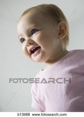 Baby Girl smiling View Large Photo Image Stock Photo - Baby Girl smiling. Fotosearch