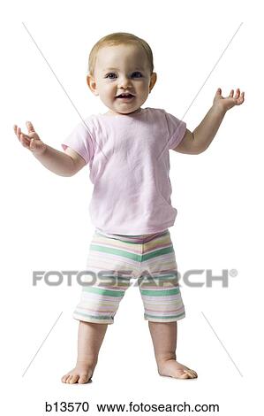 Baby Girl standing View Large Photo Image Stock Image - Baby Girl standing. Fotosearch