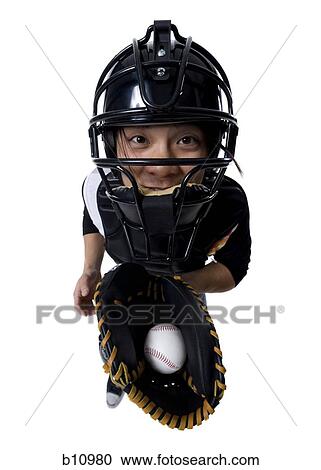Stock Image - Baseball catcher. Fotosearch
