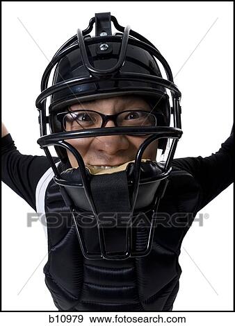 Stock Photo - Baseball catcher. Fotosearch