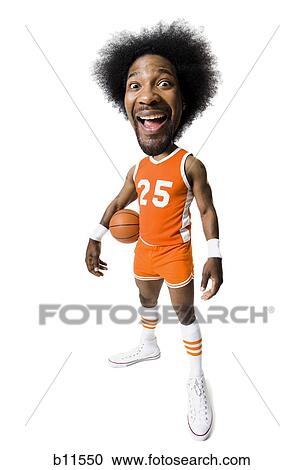 Basketball player with an afro in orange uniform View Large Photo Image Stock Image - Basketball player with an afro in orange uniform. Fotosearch