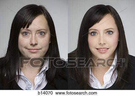 Stock Image - Before and after makeover photos. Fotosearch