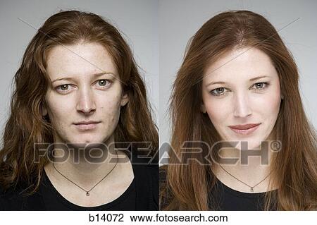 Stock Image - Before and after makeover photos. Fotosearch