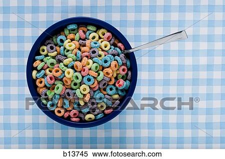 Bowl of cereal with spoon View Large Photo Image Stock Photography - Bowl of cereal with spoon. Fotosearch