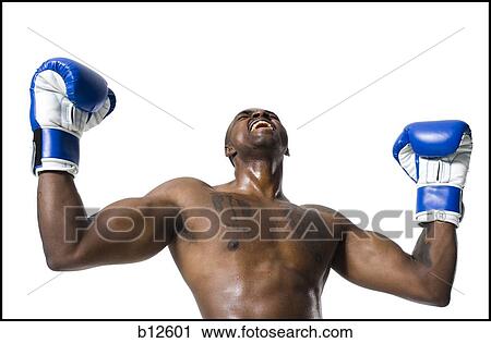 Boxer celebrating victory View Large Photo Image Stock Image - Boxer celebrating victory. Fotosearch