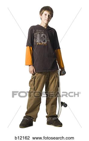 Boy with skateboard View Large Photo Image Stock Image - Boy with skateboard. Fotosearch