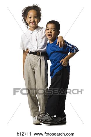 Stock Image - Brother and sister. Fotosearch