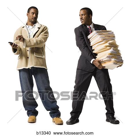 Businessman and casually dressed twins View Large Photo Image Stock Image - Businessman and casually dressed twins. Fotosearch