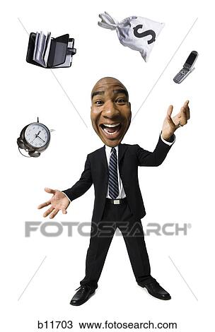 Businessman juggling different tasks View Large Photo Image Stock Image - Businessman juggling different tasks. Fotosearch