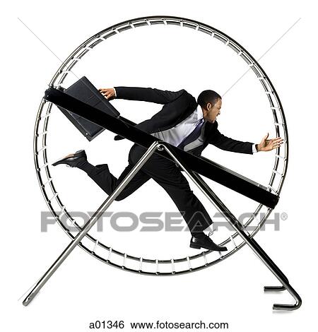 Businessman running in hamster wheel View Large Photo Image Stock Photograph - Businessman running in hamster wheel. Fotosearch
