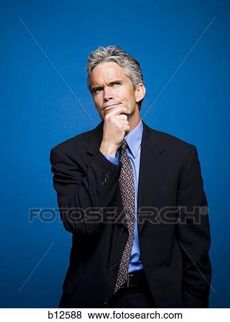 Businessman thinking View Large Photo Image Stock Photo - Businessman thinking. Fotosearch