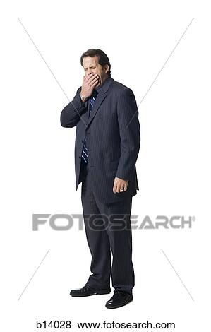 Stock Photo - Businessman yawning. Fotosearch