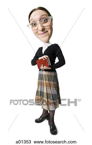 Caricature of a librarian View Large Photo Image Stock Image - Caricature of a librarian. Fotosearch