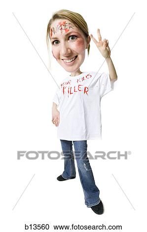 Caricature of female peaceful protestor View Large Photo Image Stock Image - Caricature of female peaceful protestor. Fotosearch
