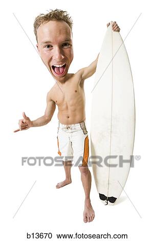 Caricature of surfer with surfboard View Large Photo Image Stock Image - Caricature of surfer with surfboard. Fotosearch