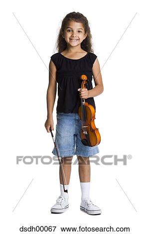 Casually Dressed girl with violin smiling View Large Photo Image Stock Photo - Casually Dressed girl with violin smiling. Fotosearch