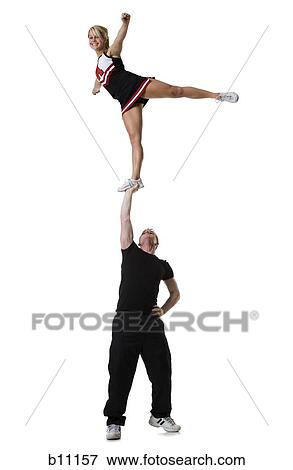 Cheerleading team View Large Photo Image Stock Photo - Cheerleading team. Fotosearch
