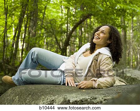 Picture - Close-up of a young woman looking away. Fotosearch