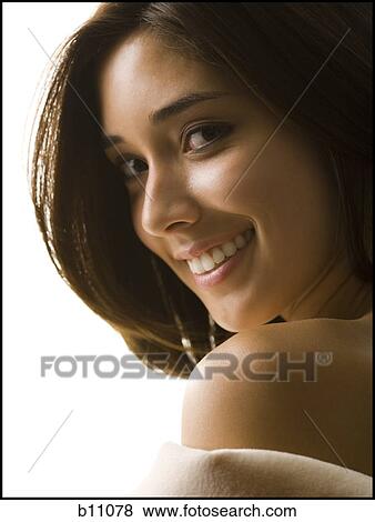 Close-up of beaul young woman's face View Large Photo Image Stock Photo - Close-up of beaul young woman's face. Fotosearch